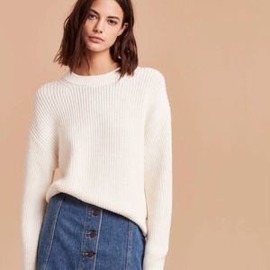 EUC Aritzia Wilfred Free Ahrens Denim Button Down Skirt 2